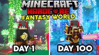 I Survived 100 days in a FANTASY WORLD in Hardcore Minecraft... Here's What Happened...
