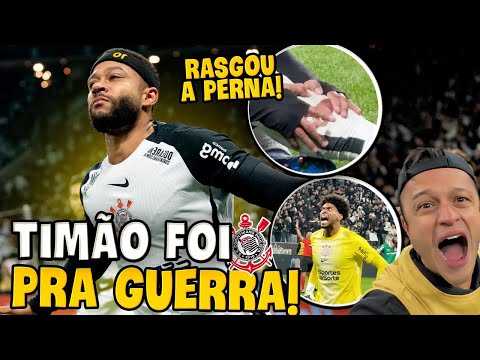 MEMPHIS DEPAY FAZ SEU 1º GOL EM CLÁSSICO COM A PERNA RASGADA! Corinthians x Palmeiras