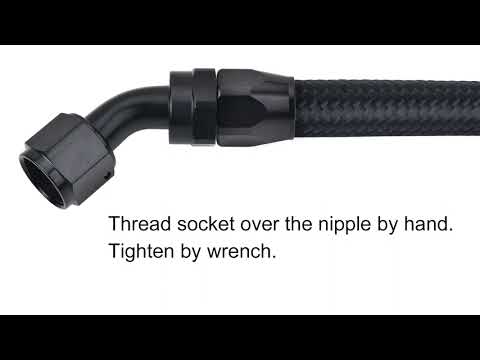 EVIL ENERGY Hose End Fitting Straight Swivel Aluminum