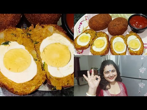 KOLKATA FAMOUS STREET FOOD DIMER CHOP RECIPE | EGG DEVIL RECIPE | SIMPLE AND EASY EGG CUTLET RECIPE