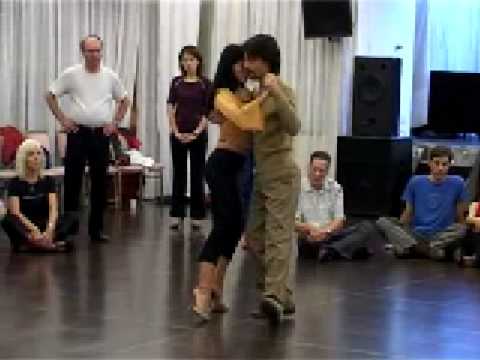  Javier Rodriguez  and  Geraldine Rojas  are  dancing  to  the  milonga  "  Ella Es Asi  "