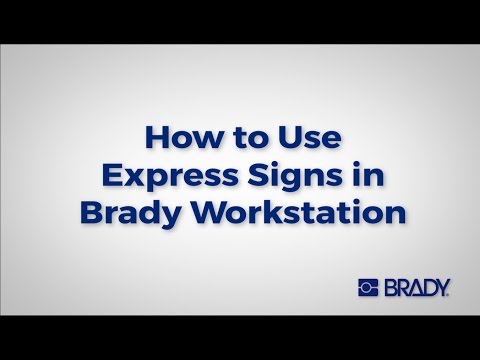 Приложение Brady Express Signs видео