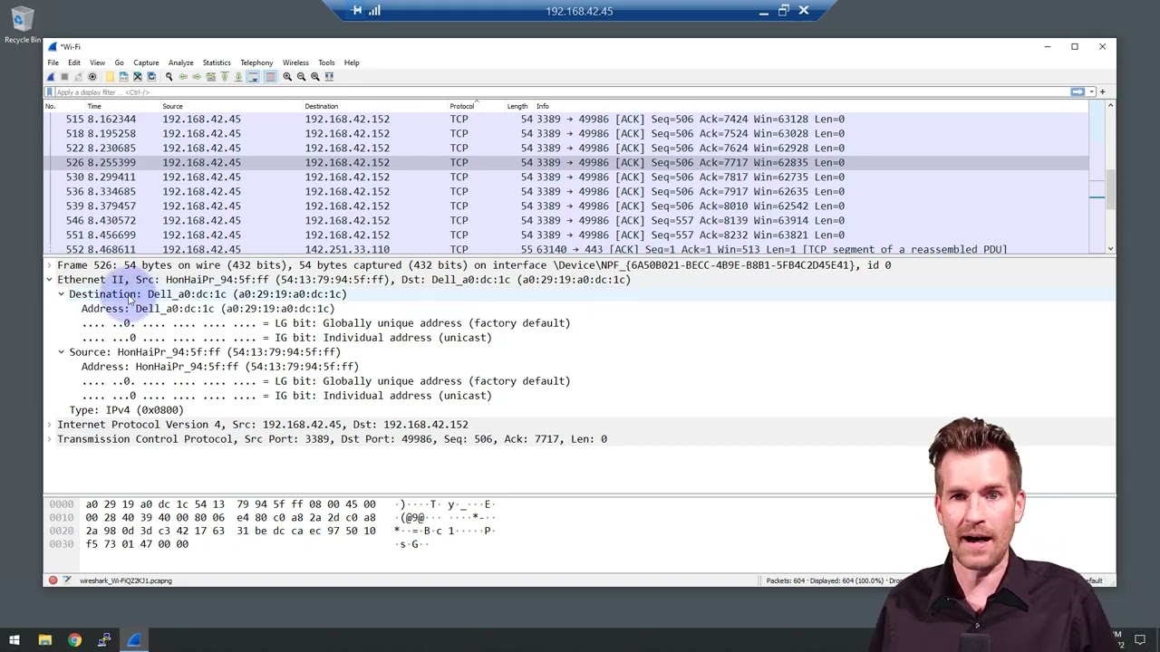 Network Fundamentals 6-7: DEMO Wireshark, Ethernet Packet