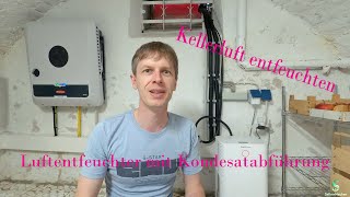 Keller entfeuchten selber machen, Luftentfeuchter mit Ablaufschlauch u. Pumpe, Raumluft entfeuchten