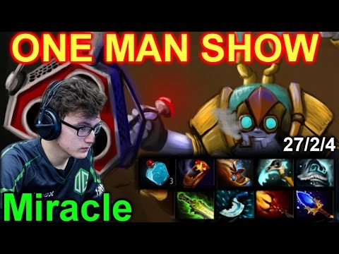 Dota 2 Miracle Tinker : ONE MAN SHOW @27/2/4 9 Slotted