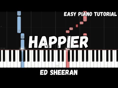 Ed Sheeran - Happier (Easy Piano Tutorial)