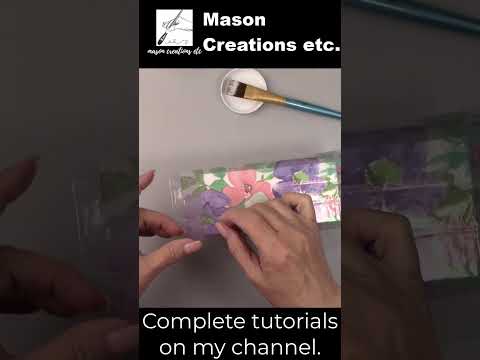Learn how to DECOUPAGE a NAPKIN on wood | BEST Tips for BEGINNERS #shorts