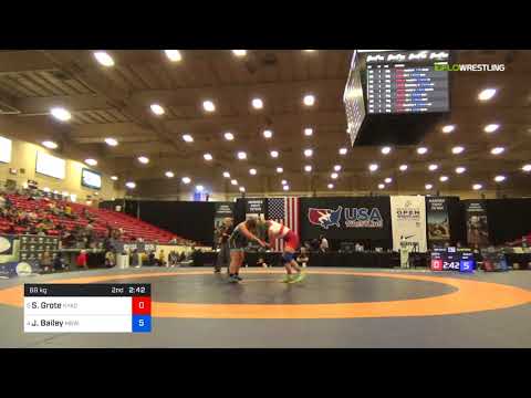 2018 Marine Corps US Open/Senior Women's Freestyle 68 Quarters - Skylar Grote (NYAC) Vs. Jasmine B