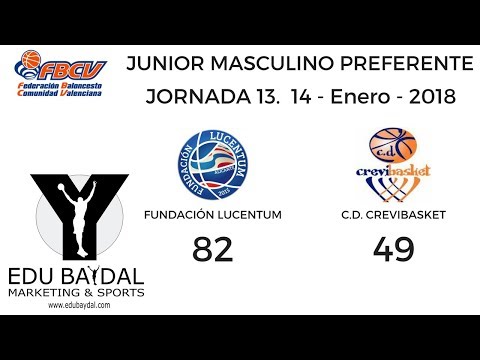 FUNDACION LUCENTUM BALONCESTO ALICANTE - CLUB DEPORTIVO CREVIBASKET. JUNIOR PREFERENTE