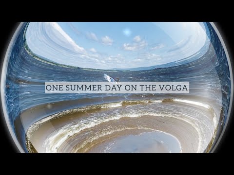 Summer. Volga River. Golden sand. Windsurfing