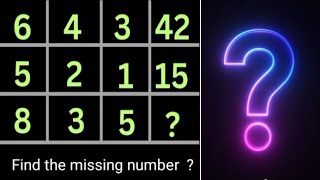 Can You Find the Missing Number? 8, 3, 5, ?How to solve ?