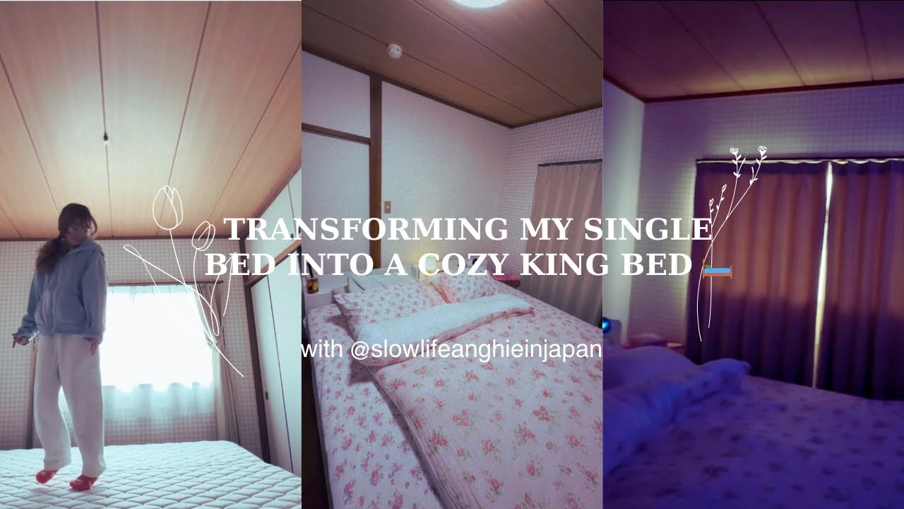 Bedroom Glow-Up | King Bed Setup & Aesthetic Decor 🌸✨🛏️