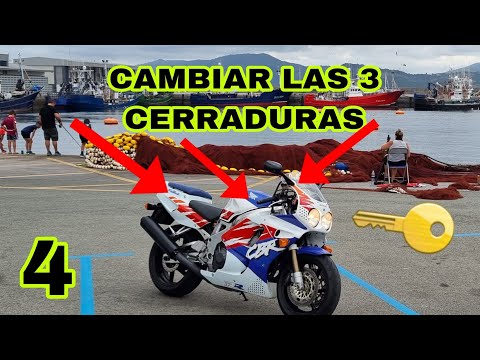 4 💙Cambiar las 3 Cerraduras 🔑moto HONDA CBR 900 RR SC28 Fireblade