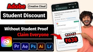 Adobe Student Verification New Process 2024 to 2025 - Creative Cloud at Just ₹638 | Student Discount