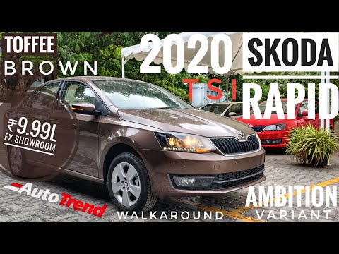 2020 SKODA Rapid TSI Ambition Toffee Brown - Most Detailed Walkaround Review | TeamAutoTrend !!