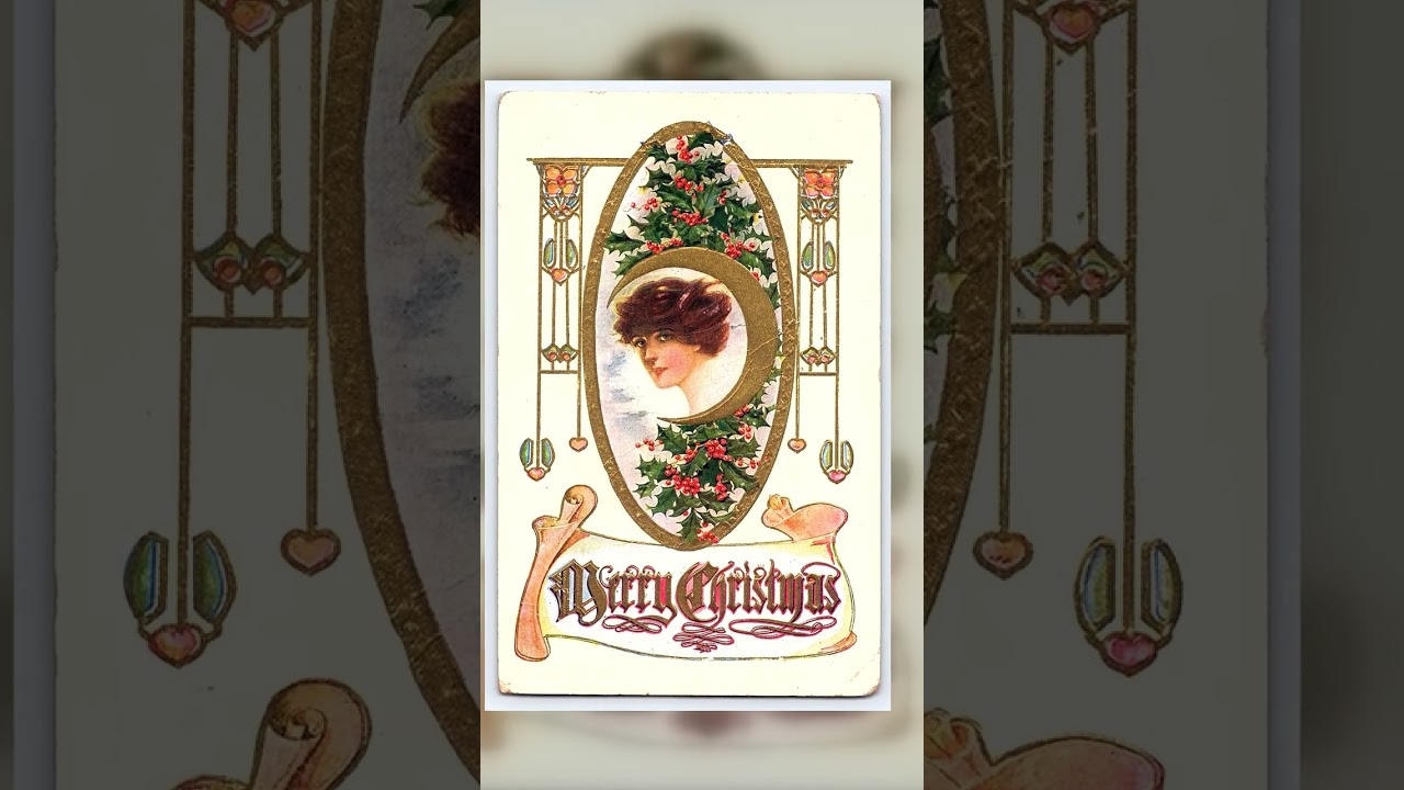 Christmas Greetings Postcard, Divided Back, 1913, Huron, SD Video