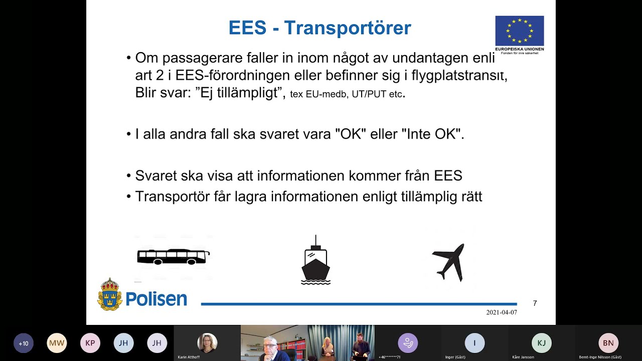 Webbinarium kring EES och ETIAS