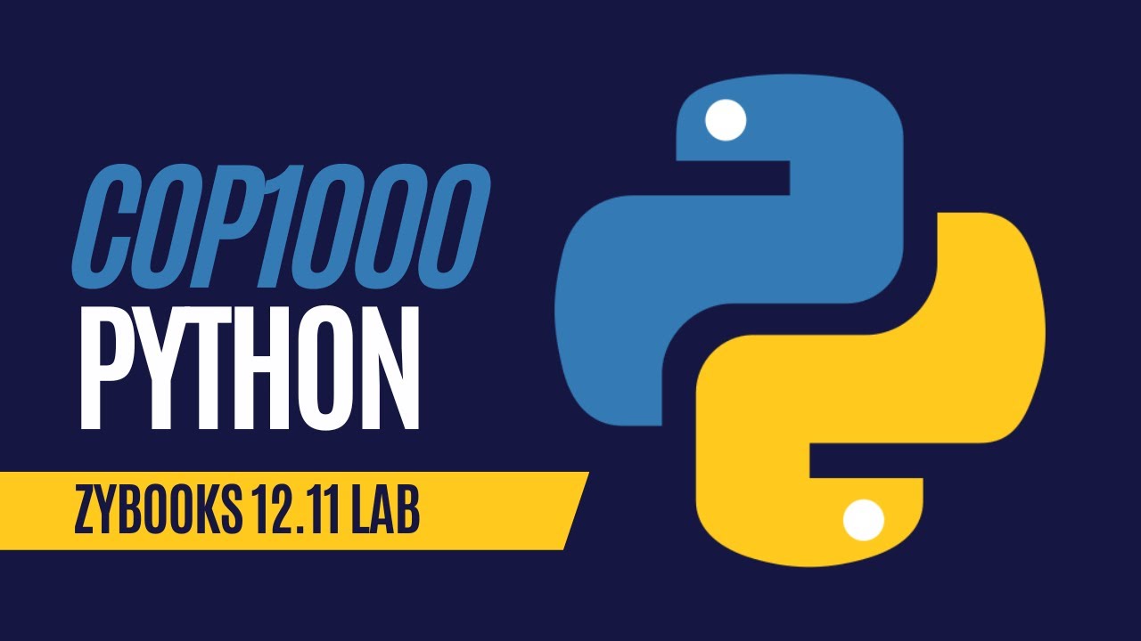 COP1000 ZyBooks 12.11 Lab Walkthrough