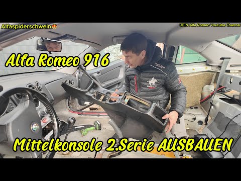 Removing the center console (2nd series) from an Alfa Romeo GTV / Spider 916: Instructions