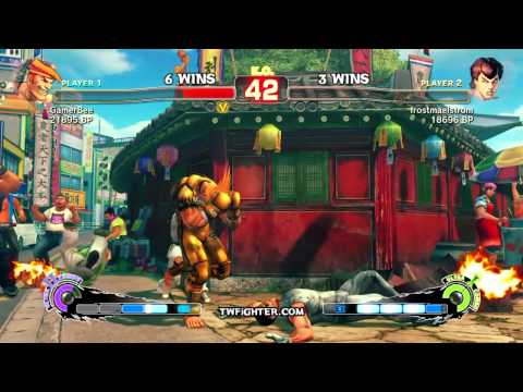 GamerBee (Adon) vs frostmaelstrom (Fei-Long) - TWF SSF4 Challenge Event 2/2 [HD]