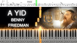 A Yid. Benny Friedman | Easy Piano lead sheet tutorial | אברהם פריד