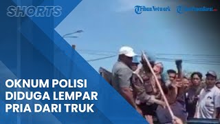 Viral Video Oknum Polisi Lempar Pria Peserta Demo dari Atas Truk, Kapolres Rohul Minta Maaf