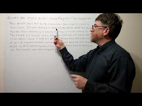 Tutor Nick P Quotes (28) Movie Quote - Jerry Maguire -  'You Complete Me'