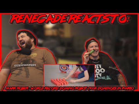 World Record Domino Robot (100k dominoes in 24hrs) - @MarkRober RENEGADES REACT