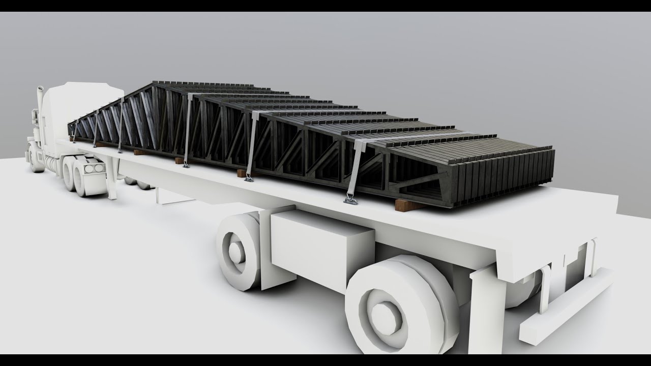 CARGO MODELS FOR TRUCK TRAILER-Roof Modul Type-3 3D Model