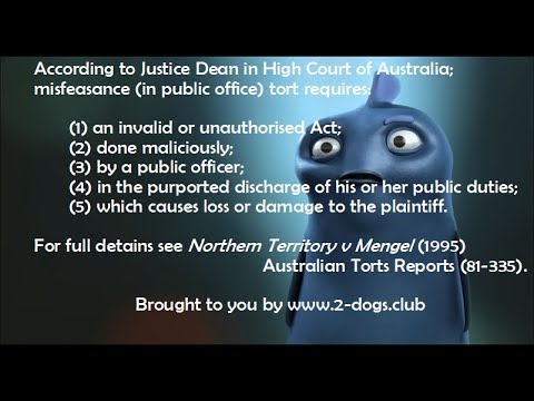 Misfeasance in Public Office Australian Case Law