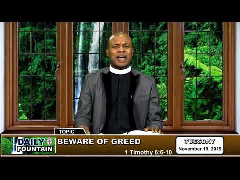 DAILY FOUNTAIN OF NOVEMBER 19, 2019 - THE REV'D CHRISTOPHER UJIROTOGHENE IDONOR