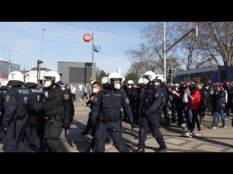 Corona Großdemo in Wien ||Polizei im Großeinsatz | 10.04.2021