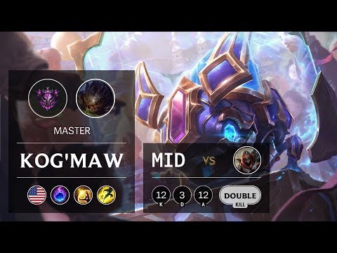 Kog'Maw Mid vs Zed - NA Master Patch 9.6
