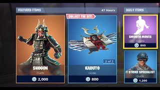 fortnite daily item shop reset new shogun skin and pick axe 11 - fortnite shogun set