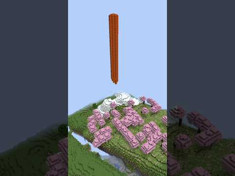 Minecraft's Thinnest Lava Tower?! You Won't Believe It! #shorts