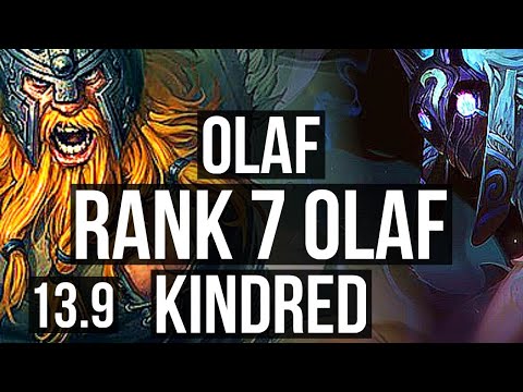 OLAF vs KINDRED (JNG) | Rank 7 Olaf, 5/1/5 | TR Challenger | 13.9