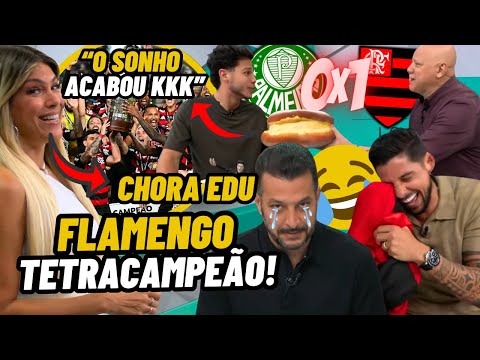 CHORA Edu Dracena! Cicinho, Ronaldo e Sgarbi ZOAM Palmeiras após Flamengo TETRACAMPEÃO | RENATA Fan