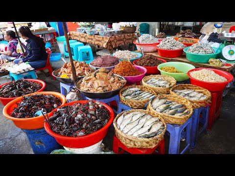 Various Fresh Foods For Sales, Fresh Food Market Tour, Asian Market Fresh Foods