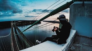 Climbing 3rd tallest suspension bridge in the United States