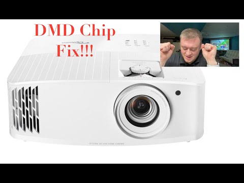 Optoma UHD 50x projector white pixel problem DMD chip fix and lamp replacement