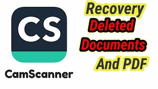 Camscanner deleted files recovery how to recovery camscanner deleted files pdf deleted file recovery