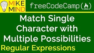 08 Match Single Character with Multiple Possibilities - Regular Expressions - freeCodeCamp