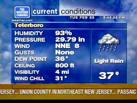 Teterboro Weatherstar XL - Rain, come back in April - 2/23/2010