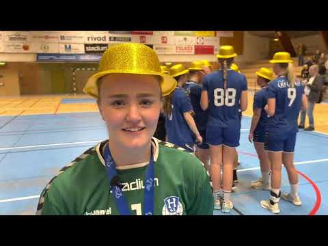 Linnéa Hye Knudsen efter seriesegern med H43 Lund