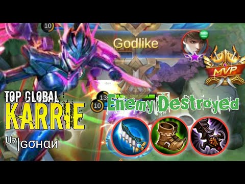 Top Global Karrie by ᵁ⁷|ɢσнαи || GamePlay NoLimit • Mobile Legends
