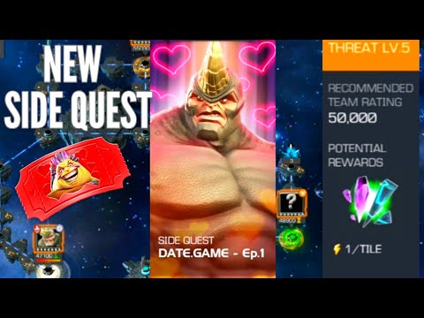 Date Game New Side Quest Threat Level 5 Boss Rhino Mcoc • Marvel Contest of Champions Boss One Shot