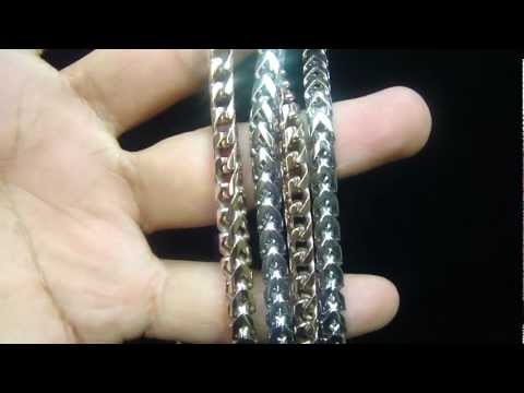 Stainless Steel Franco " Never Tarnish " 6mm , 102 Gram , 36 inch,( $99.99 ) ( VNO :SS4833 )