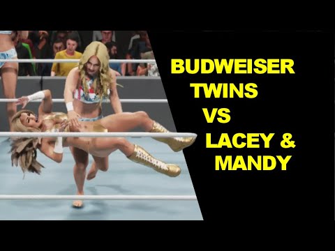 WWE 2K19 The Budweiser Twins vs Lacey Evans & Mandy Rose - Elimination Tag