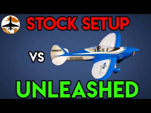E-flite Commander mPd - Stock vs Unlocked Setup Demo