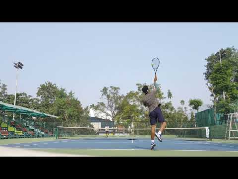 Balewadi tennis practice match with awesome player .